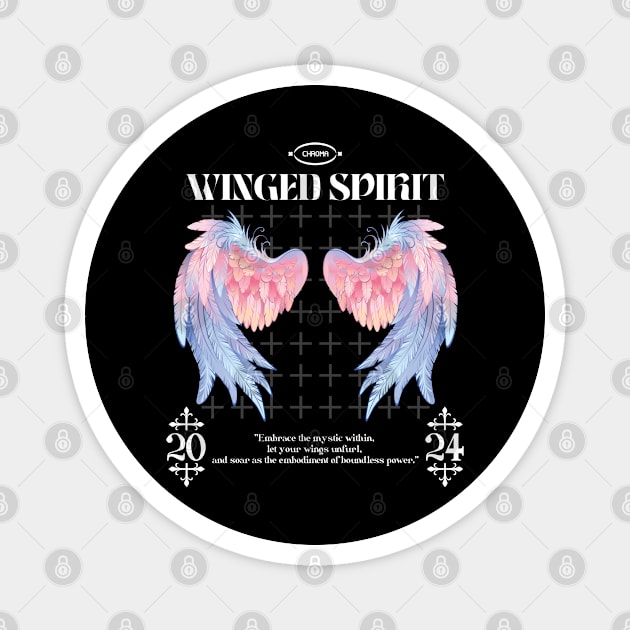 Winged Spirit - Urban Streetwear Magnet by FoxyChroma